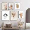Beige Pampas Canvas Poster Shell Reed Leaf Modern Wall Art Prints Dried Flowers Print Pictures Nordic Posters Living Room Decor