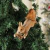 Artificial Squirrel Decoration Christmas Tree Hanging Ornament For Door Mantel Window Wedding Christmas Party Decoration