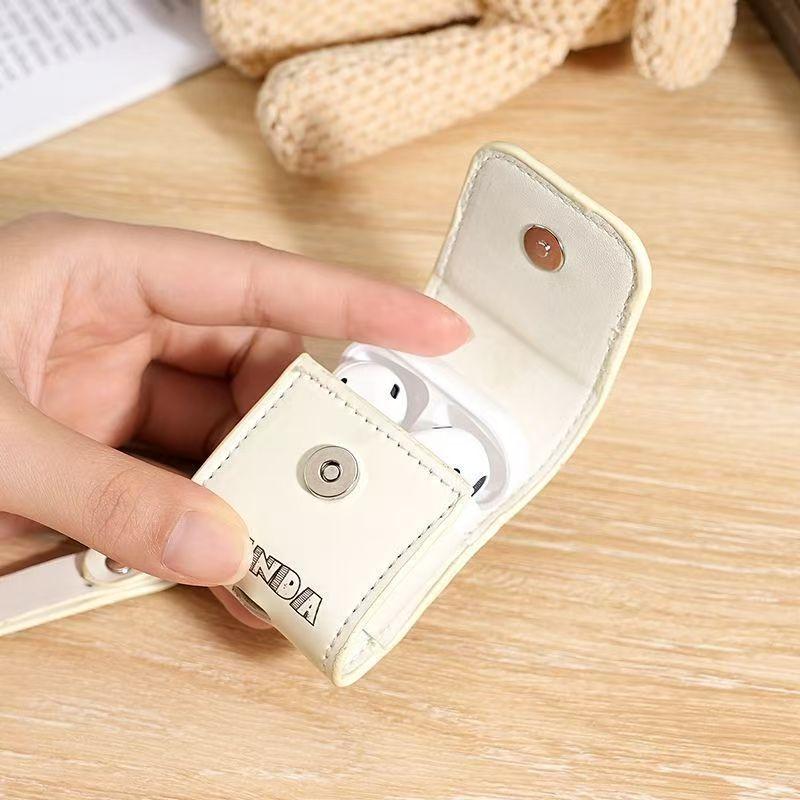 Cute Panda Earphone Case for Apple AirPods 1/2 Pro Pro 3 4 Leather Soft Case Wireless Bluetooth Earphone Protective Case