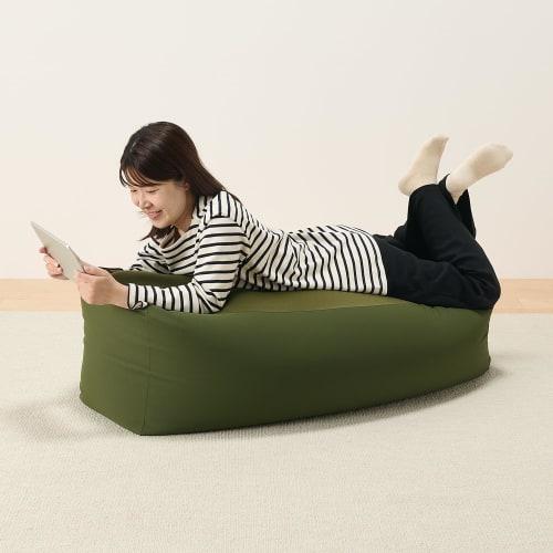 MUJI Body-fitting rectangular sofa cover Khaki Width 120 x Depth 38 x Height 38 cm Polyester plain weave 83435707
