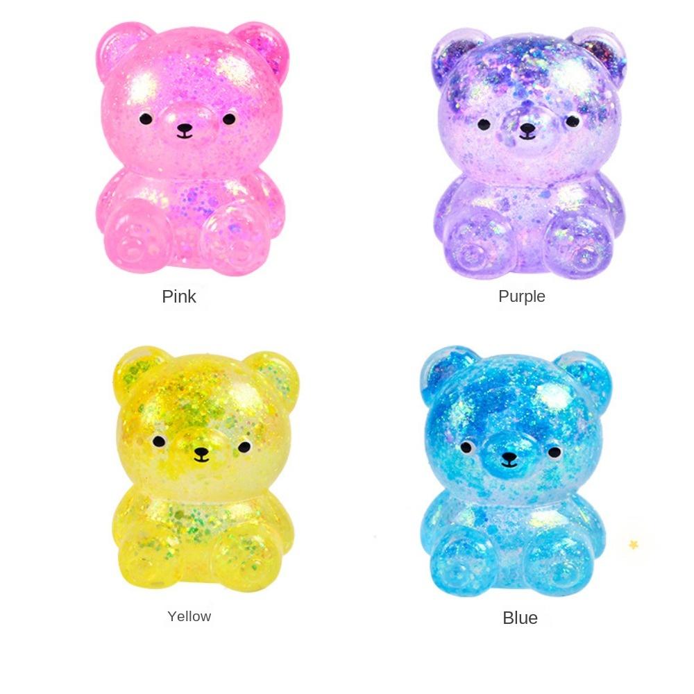 Cute Squishy Bear Fidget Toys Slow Rising  Squeeze Toy Funny Stress Reliever Reduce Pressure Prop for Childrens and Adults