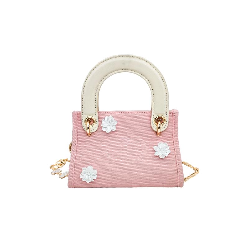 DIOR Bag DIY Style Cosmetic Bag Mountaintop Art Mist Sakura Mountain Tea Elegant and Sweet Delicate and Compact Girly Style Handbag Shoulder