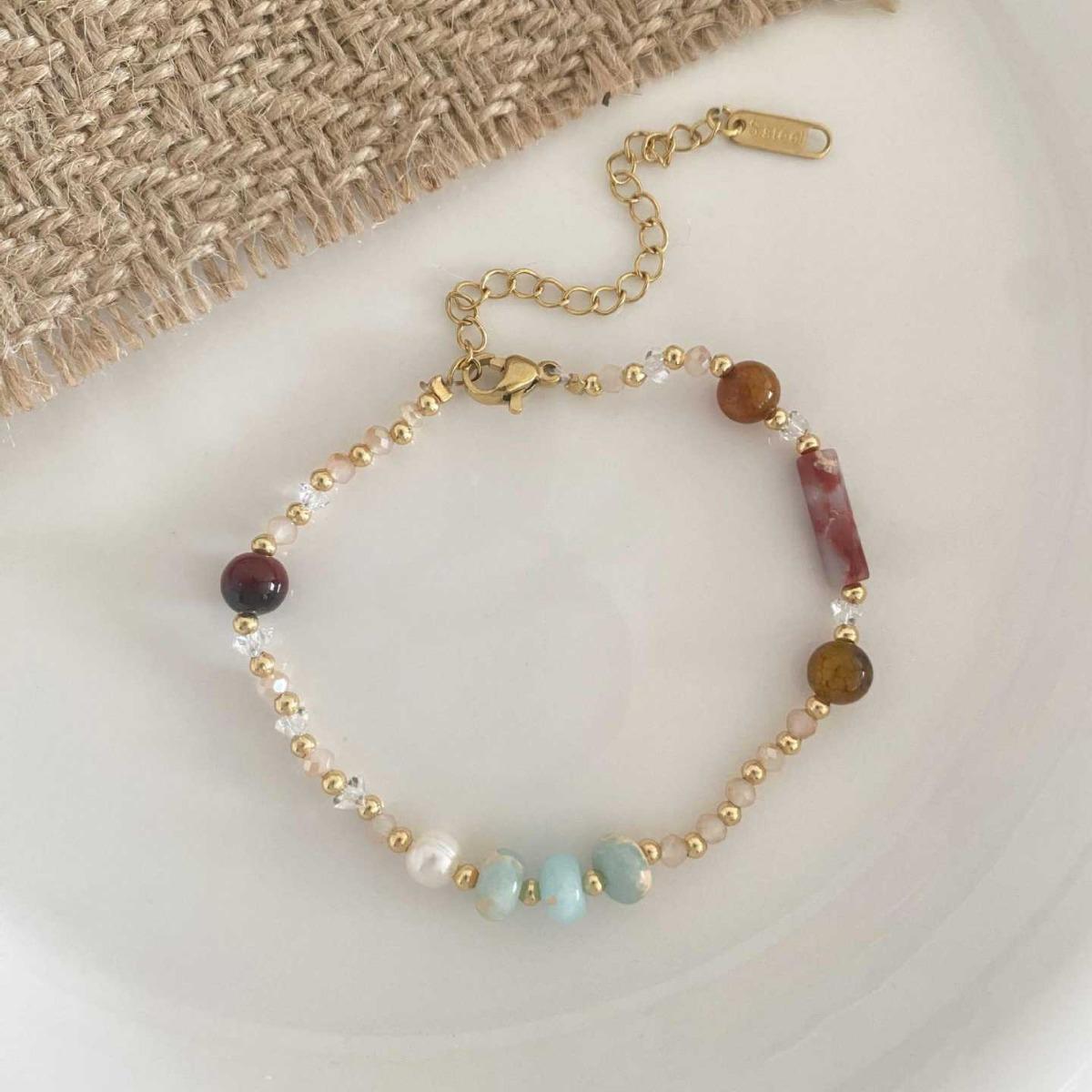 High-End Chinese Style Freshwater Pearl  Natural Stone Bracelet