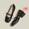 Mary Jane shoes with new autumn thick heels single shoes, women's small inner height increases by 5CM small size 3233