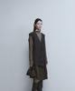 Youth Oversized Tailored Vest - Brown