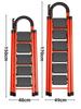 Multi-Functional Telescopic A-Frame Folding Ladder - Thick Carbon Steel Step Ladder for Indoor Use