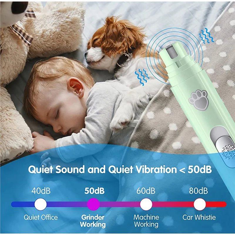 2025 Trend Electric Dog Nails Grinder Painless With Polisher Wheel Chargeable Pet Nails Clipper& Trimmer For All Pets