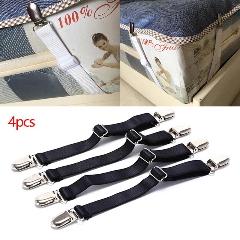 4X Adjustable Elastic Bed Sheet Clip Mattress Cover Corner Holder Clip Fasteners