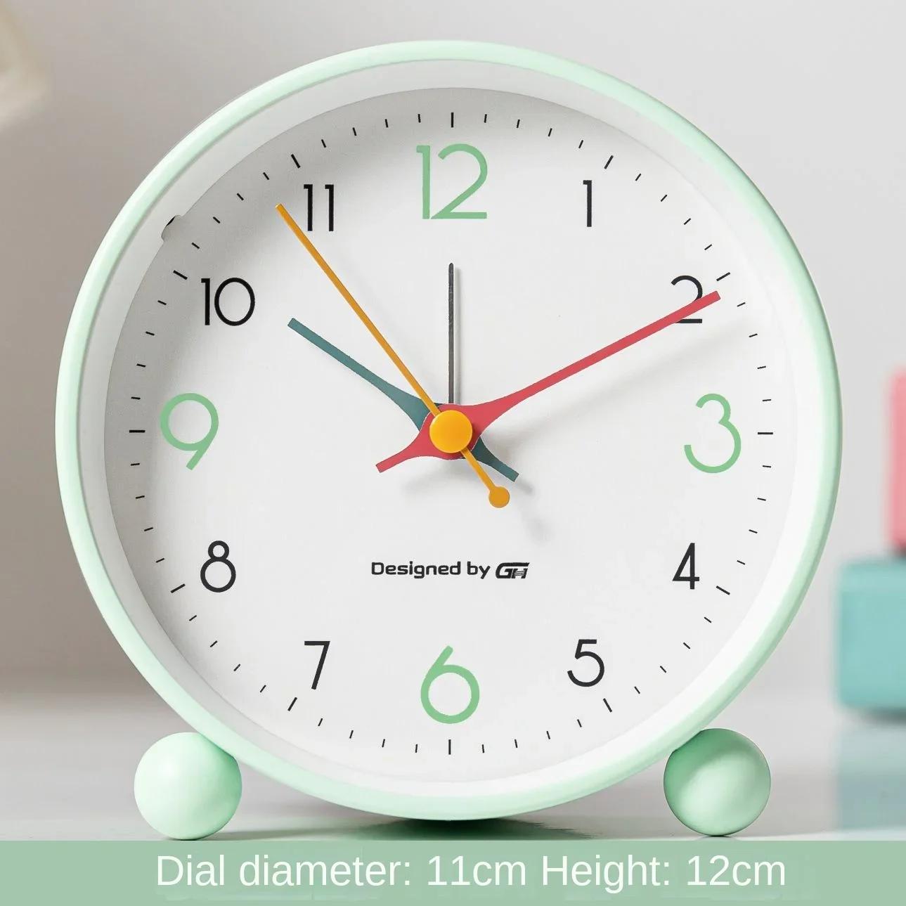 

Креативный металлический будильник, бесшумные настольные часы для студентов, декор стола, украшение спальни, украшение дома и электроника