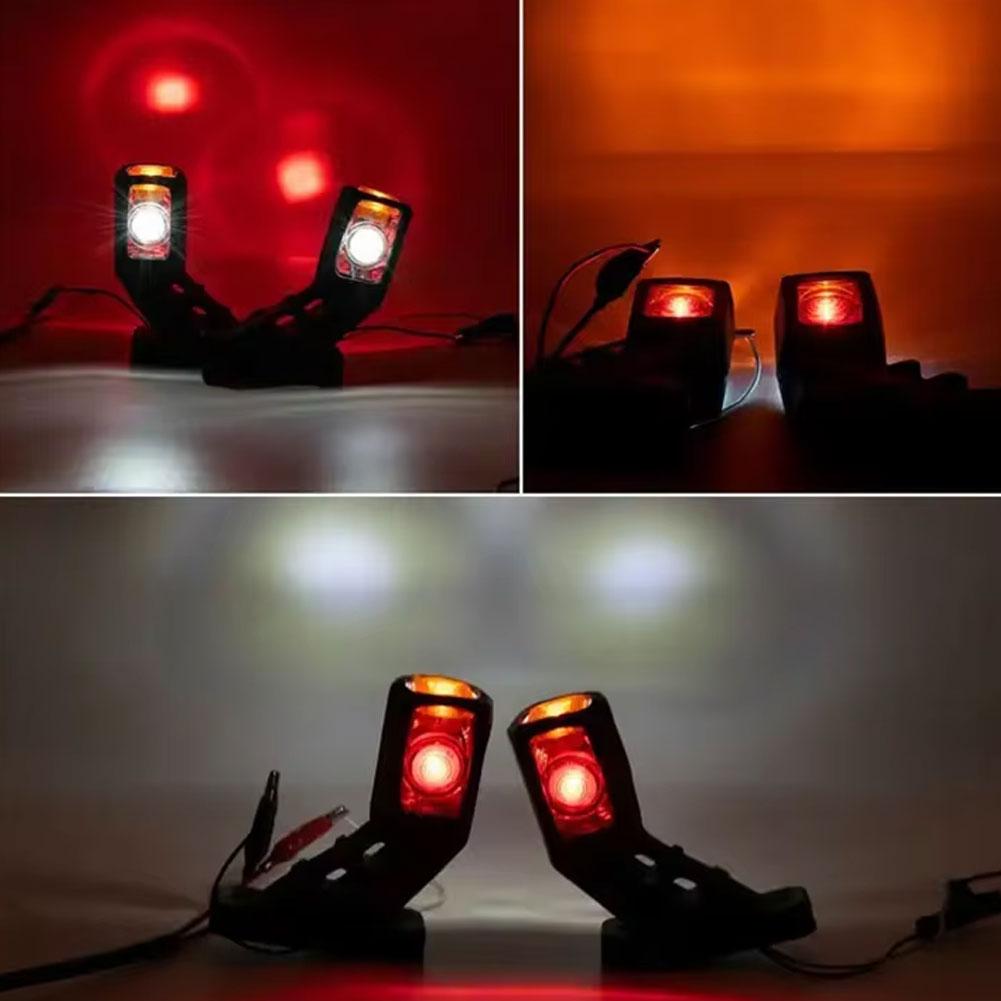 12/24V LED Side Marker Light - White Red Yellow Indicator Lamp For Trailer Truck Van Lorry, Multi-Functional Trailer Side I L8D1