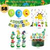 Cartoon Dinosaur Party Decorations Jungle Safari Dino Themed Tableware Balloon Set Baby Shower Kids Boys Birthday Party Supplies