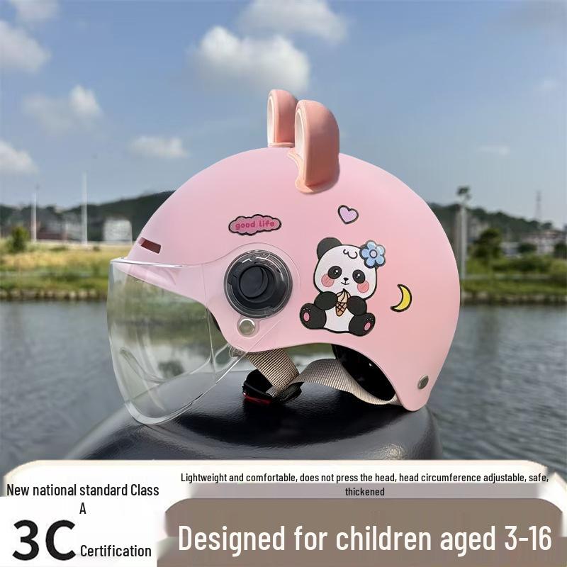 Ultra-Light Breathable Kids' 3C Electric Vehicle Helmet with Sun Protection, for Boys & Girls