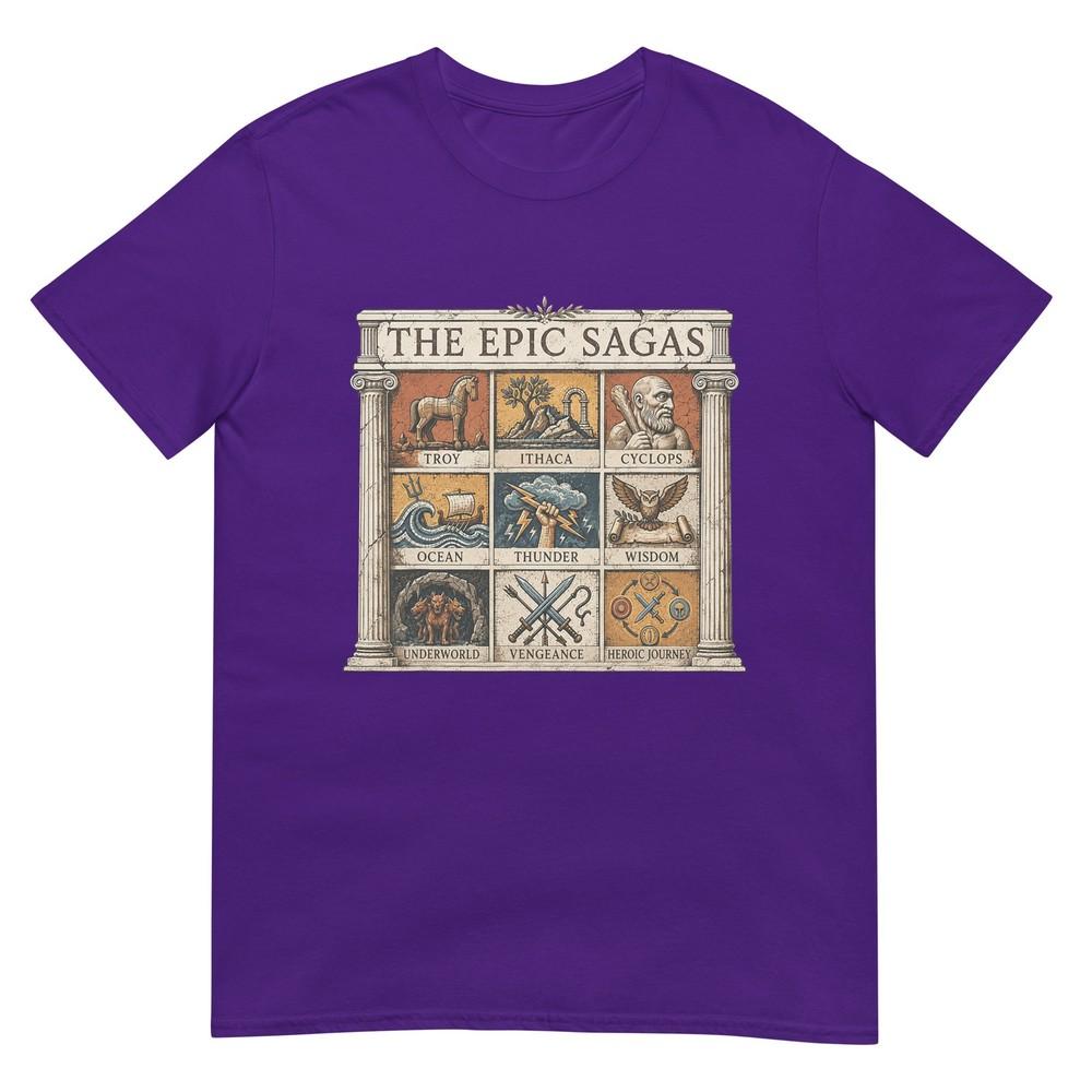 Greek Mythology Epic Sagas Odyssey Ithaca Thunder Retro Tshirt