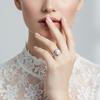Is Comparable To The Ice Flower Cut Pigeon Egg Bright Zircon Open Ring Female, Niche High-end Light Luxury Ring