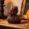 Décoration d'Intérieur Esthétique Sombre Figurine de Canard Horreur Halloween, Statue Animal Démon en Résine, Ornement d'Halloween Effrayant pour Salle de Bain Bureau Gothic pour Étagère Bureau Voiture