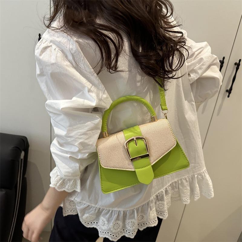 Bag women's new casual aesthetic texture retro fashion portable simple shoulder crossbody small square bag