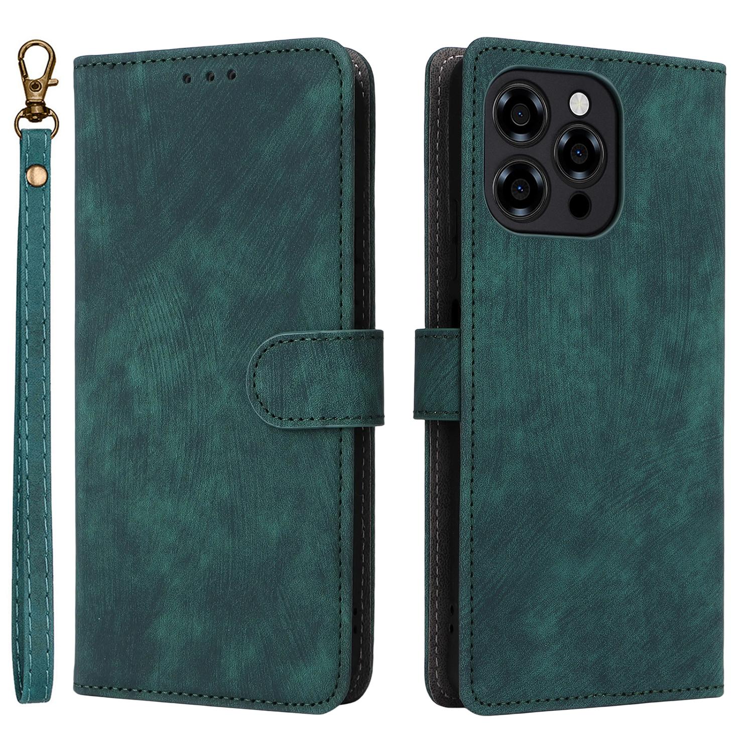 

Для Doogee Note 58 Pro/Note 58 Чехол Кошелек RFID Блокировка Обложка из ПУ кожи Подставка с ремешком Green