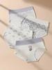 4Pcs Cotton Panties Women High Waist Slimming Underwear Cute Print Young Girls Briefs Plus Size M-4XL Soft Female Lingerie
