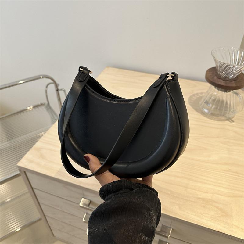 Fashionable Vintage Pu Leather Shoulder Bag Street Style Mid-size Women's Handbag