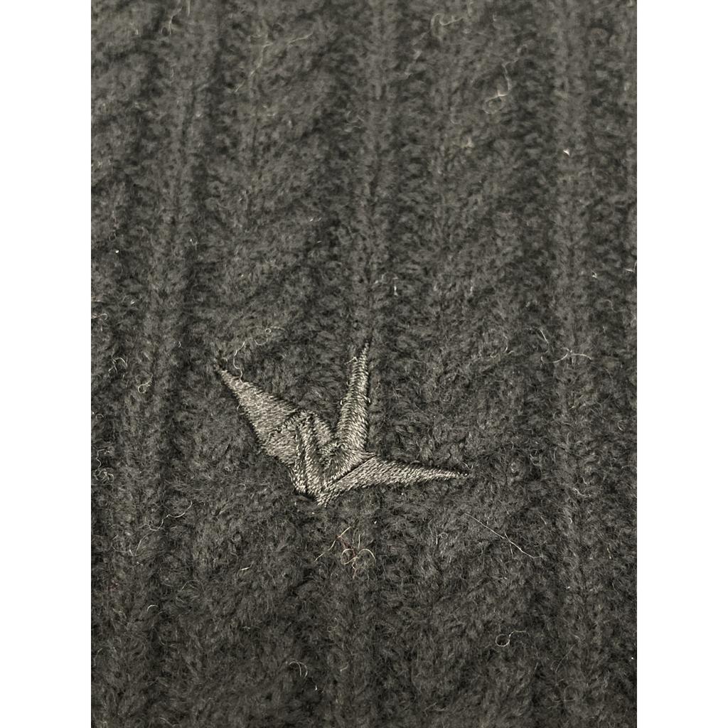 1piu1uguale3 MRK278 Black X Gray CRAZY CABLE CREW Cable Crew Neck Knit Tops 3 Black X Gray X WhiteUsed