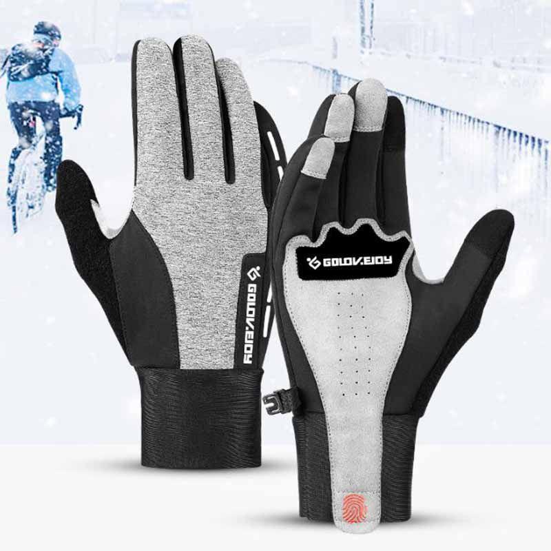 Comfortable Men Winter Warm Windproof Waterproof Anti-slip Thermal Touch Screen Gloves For Outdoor Use