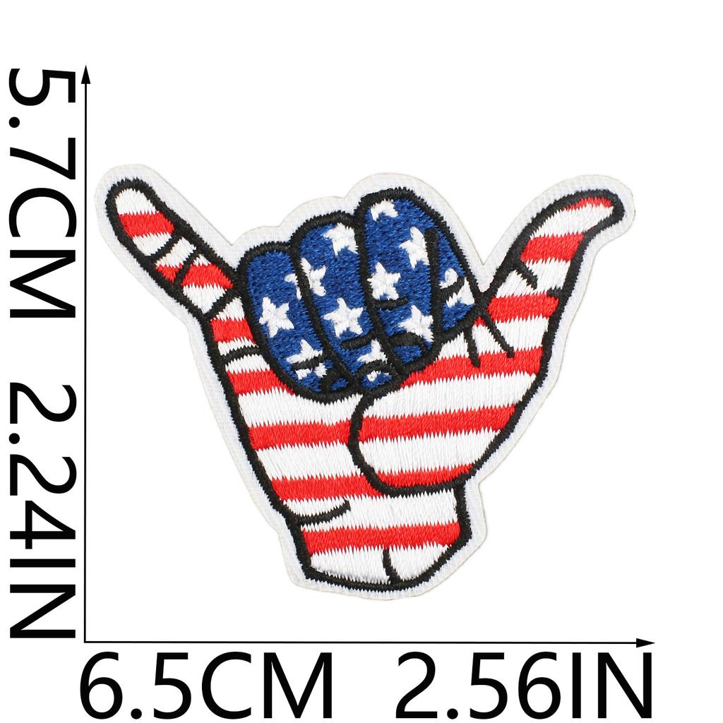 American National Day Cake Embroidery Cloth Sticker Bag Decoration Patch Sticker Independence Day Love Eagle Computer Embroidery Label