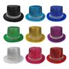 2026 Crystal Jazz Hat Colorful Rhinestone Edge Magician Hat Unisex Roleplaying Tall Hat Party Headwear
