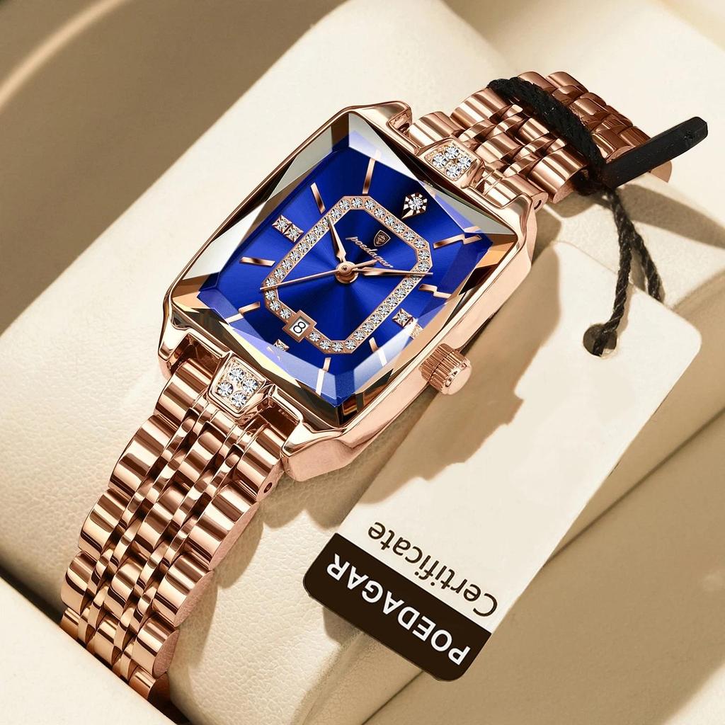 POEDAGAR High Quality Women Watch Waterproof Date Fashion Watches Luxury Stainless Steel Quartz Ladies Wristwatch