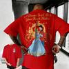 T-shirt Estiva Disney Cenerentola 2026 100% Cotone Manica Corta Casual Larga Traspirante Top Non Stropicciabile
