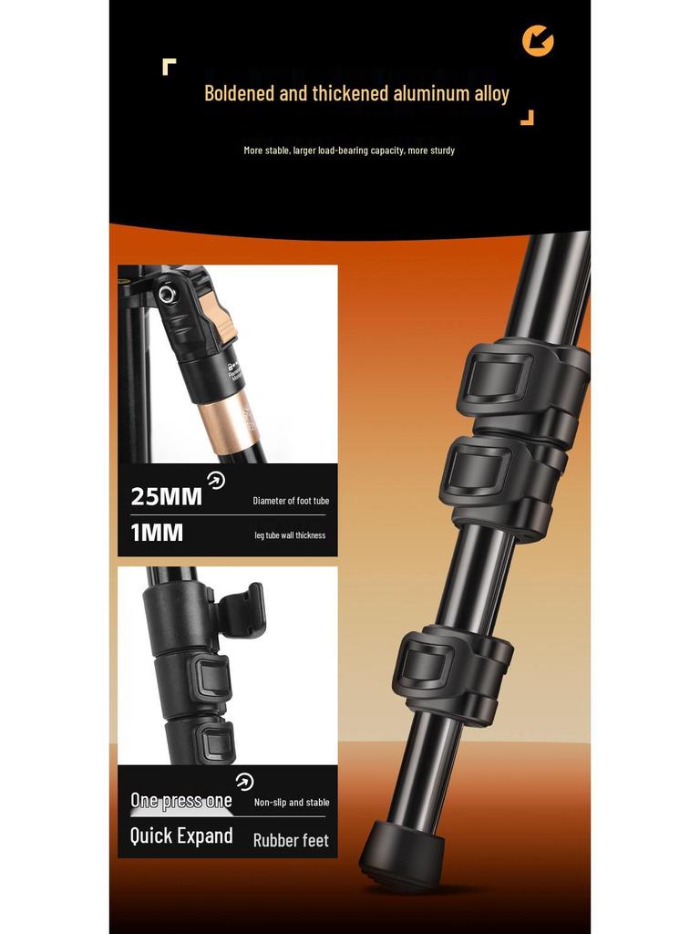 Lightweight Era Q999HE/HR Horizontal Center Column Tripod for Phones & DSLRs - Multifunctional Overhead Shot Capability