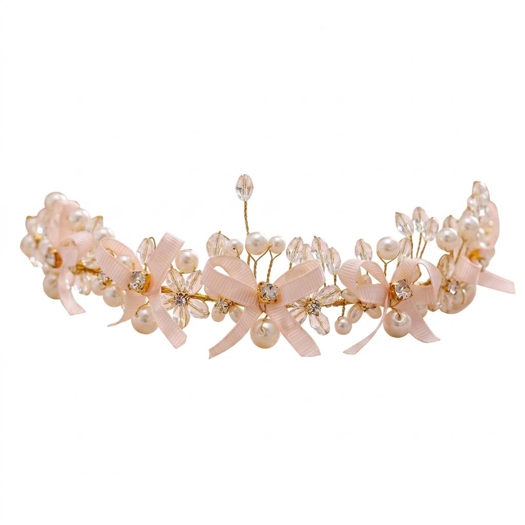 Bridal Crystal Beaded Headband Hand-made Hair Accessories For Chinese Wedding Ceremony