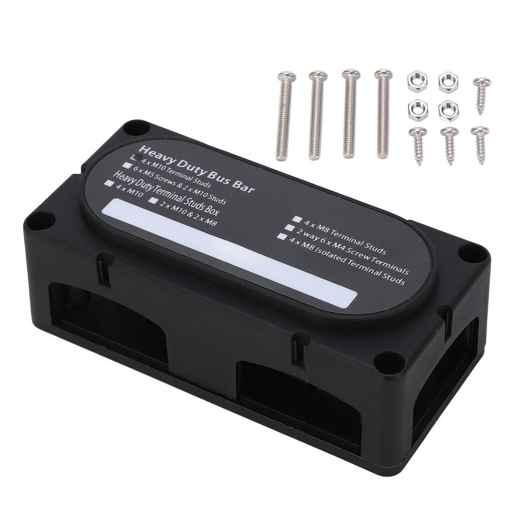Heavy Duty Bus Bar Box DC48V 300A Flame Retardant Rust Proof for 12 to 48V Cars Trucks RVs Ships Boa