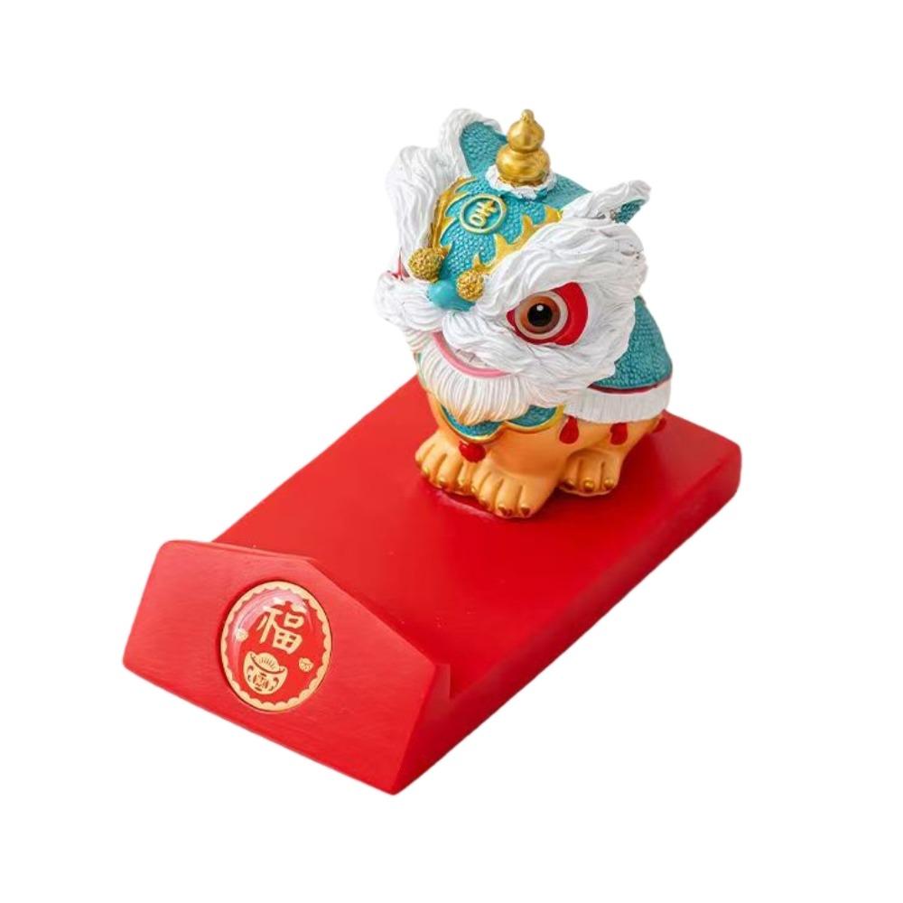 Year of The Horse 2026 Horse Year Figurines Lion Dance Mobile Phone Stand  Spring Festival