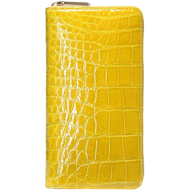 

[Berkut] yellow crocodile long wallet men s ladies genuine crocodile long wallet enamel shining genuine leather Genuine leather leather crocodile
