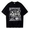 Oasis Reunion Tour 2025 Cotton Printed Tshirt Mens Women Harajuku Oneck Oasis Live 25 Tour Merch Casual Male TShirt Gifts
