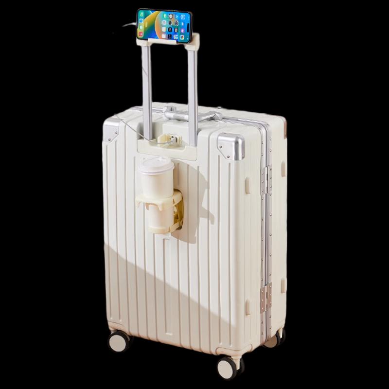 OEING Rechargeable Aluminum Frame Carry-on Luggage