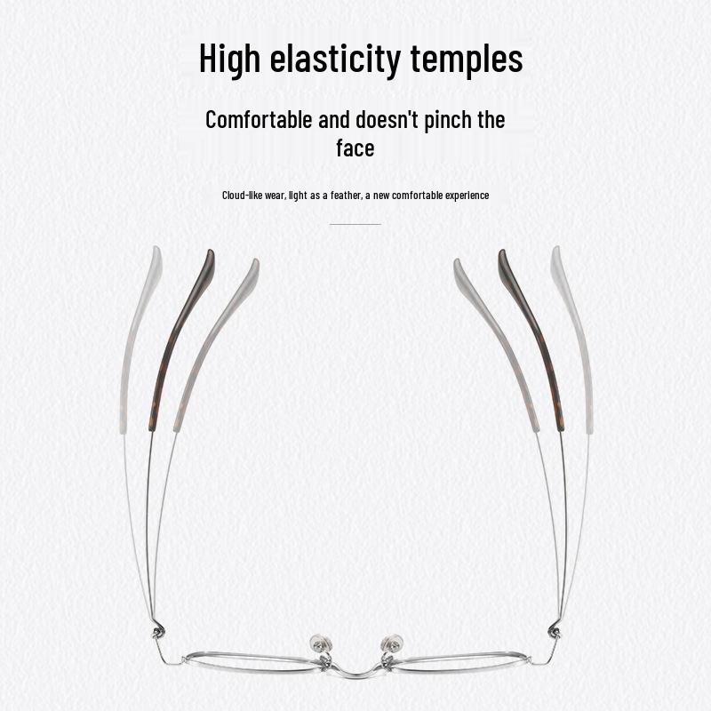 Udia Ultralight Titanium Oval Eyeglass Frame 49 - Screwless Myopia Glasses for Women