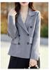 Women's Double-Breasted Wool Cardigan: Fine Knit, Long Sleeve, Loose Fit, Fashionable Commuting Coat.