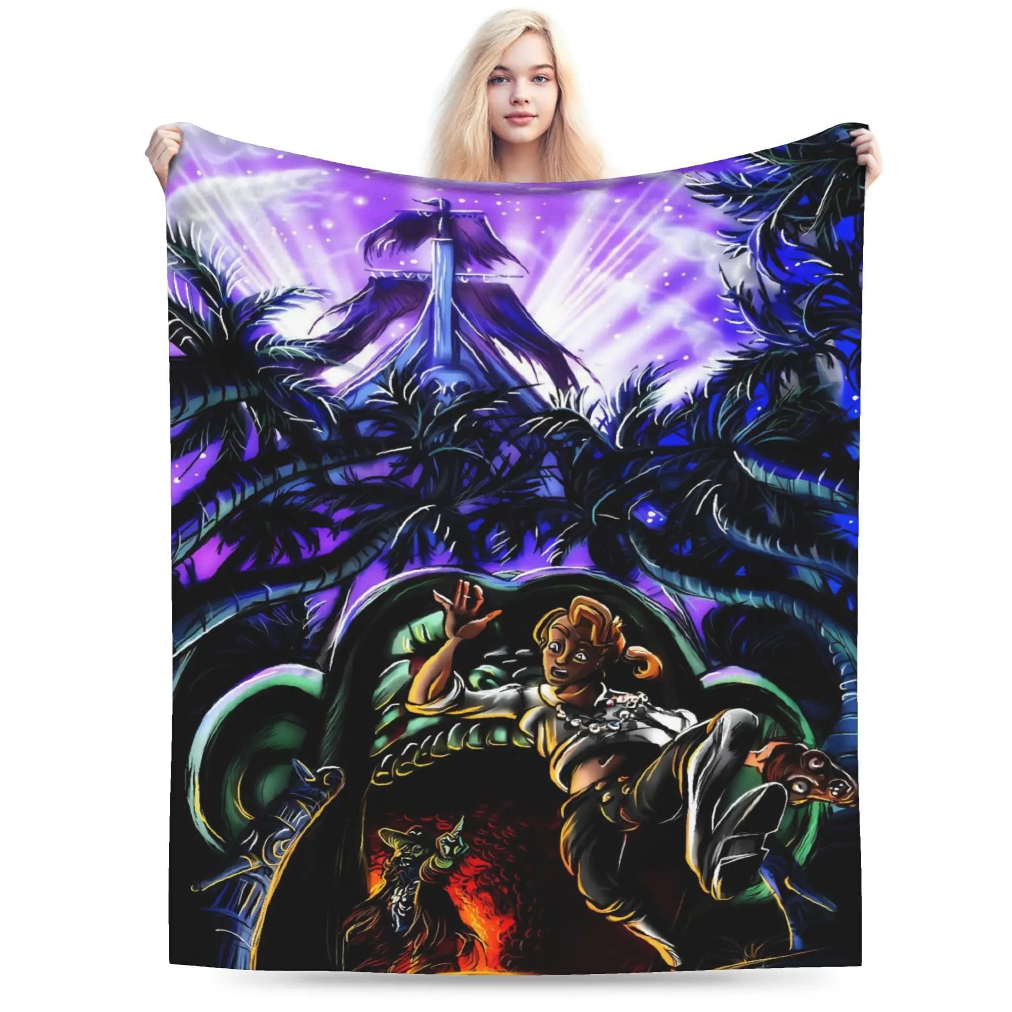 Monkeys Islands Soft Blankets Kids Plush Throw Blanket Print Outdoor Flannel Bedspread Sofa Bed Cover 70x100cm