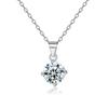S925 Sterling Silver Zircon Diamond Pendant Necklace Imitation Moissanite European and American Fashion New Popular Collarbone Chain