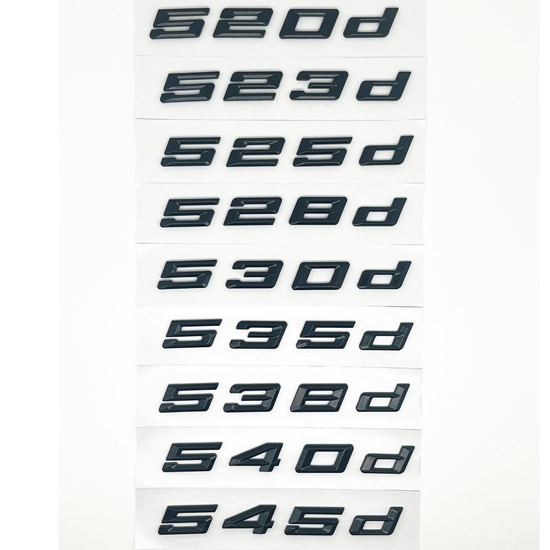 Para BMW 5 Series E39 E60 E61 F10 F11 G30 520d 523d 525i 528i 530e 535i 540e estilo de coche maletero letra emblema tapa trasera