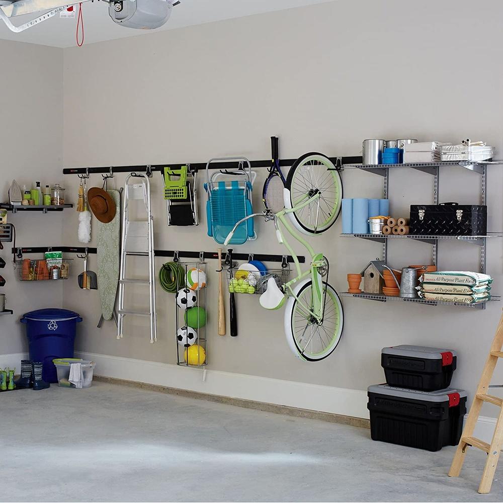Metallic Garage Storage Hook Wall Mounted Organizer Ladders Tools Bikes Ropes Drills Hammers Compact Durable Design