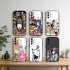 J-Japan T-okidokis Girl Phone Case For Samsung S25,S24,S21,S22,S23,S30,Ultra,S20,Plus,Fe,Note,10,9,5G Black Cover