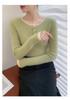 Versatile Women's Slim Fit Striped Cashmere Knit Pullover Sweater