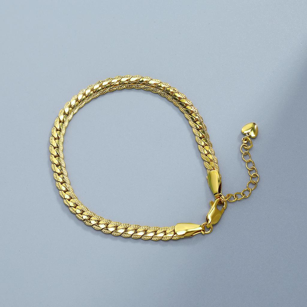 Classic Chain Bracelets For Women Minimalist Fashion Trend Gold Color Bangle On Hand Hip Hop Rock Men Jewelry Couple Gifts