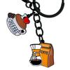 Keychain with Coffee Theme Pendant Retro Style Trendy Coffee Key Chain