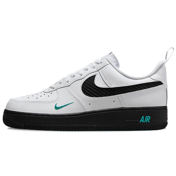 New Nike Air Force 1 Low White Black Teal DR0155-100
