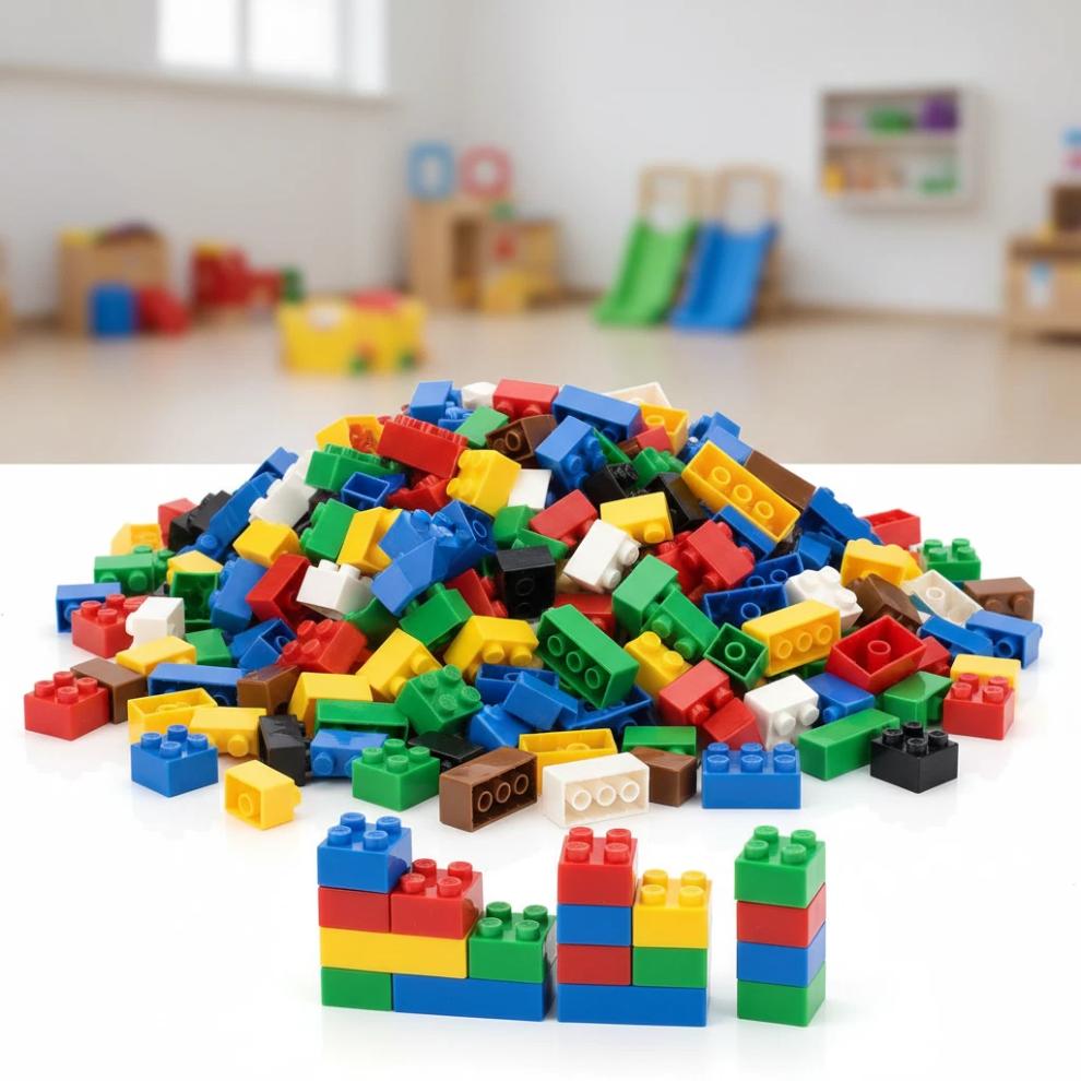 1000 Stück Sortiertes Bauklötze Steine Set
