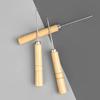 Straight Sewing Awl With Wooden Handle Leather Piercing Tool Shoemaker Shoe Sole Stitching DIY Handmade Craft Accessory
