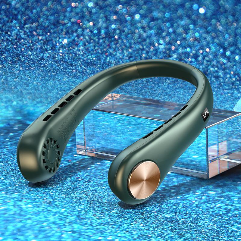 New Mini Neck Fan Portable Bladeless Hanging Neck Rechargeable Air Cooler Hanging Convenient Outdoor Mini Summer Sports Fans